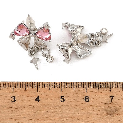 Alloy Rhinestone Stud Earrings for Women AL-CBA1A3E-02P-1