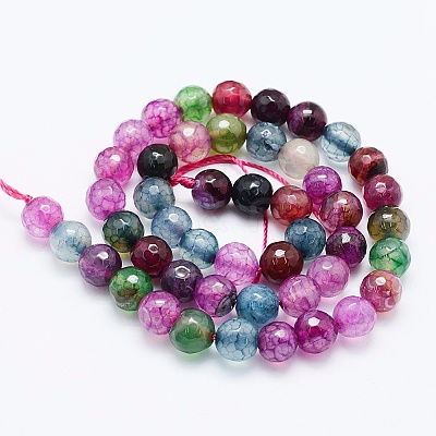 Natural Agate Beads Strands G-E469-05-8mm-1