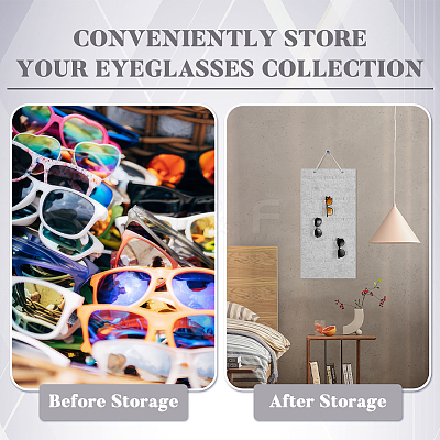 2Pcs 2 Styles Non-Woven Felt Fabrics Jewelry Rolls for Glasses AJEW-FG0003-85-1