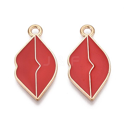 Alloy & Enamel Pendants ENAM-T021-60A-G-1