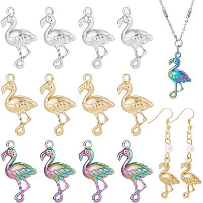 24Pcs 3 Colors 304 Stainless Steel Pendants STAS-CA0001-63-1