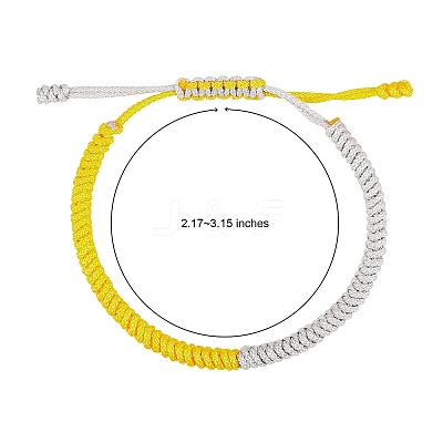 Nylon Threads Braided Bracelet BJEW-SW00058-1-1