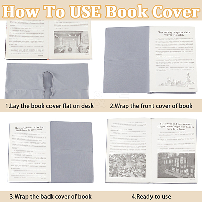 Elastic Fabric Book Covers AJEW-CP0008-68D-1