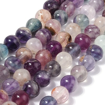 Natural Purple Fluorite Beads Strands X-G-G184-A01-01-1