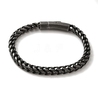 316 Surgical Stainless Steel Wheat Chain Bracelets BJEW-Q349-03B-02-1