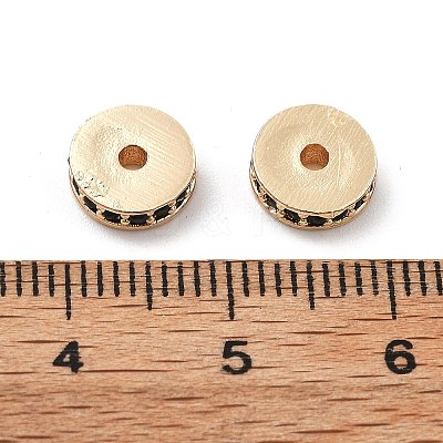 Brass Micro Pave Cubic Zirconia Beads KK-R216-15KCG-03-1