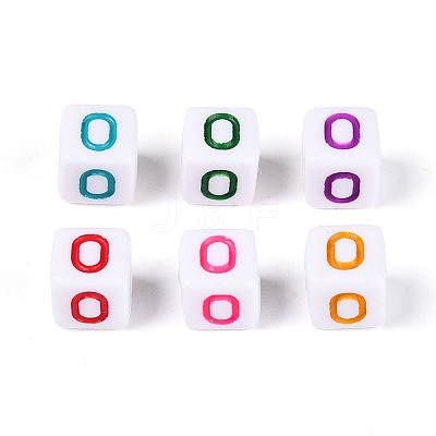 Opaque Acrylic European Large Hole Beads SACR-N020-01A-01-1