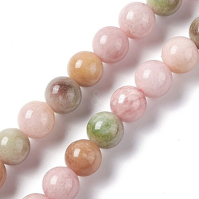 Natural White Jade Beads Strands X-G-I334-03B-1
