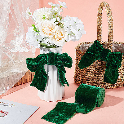 5 Yards Polyester Frayed Ribbon OCOR-WH0082-226B-05-1