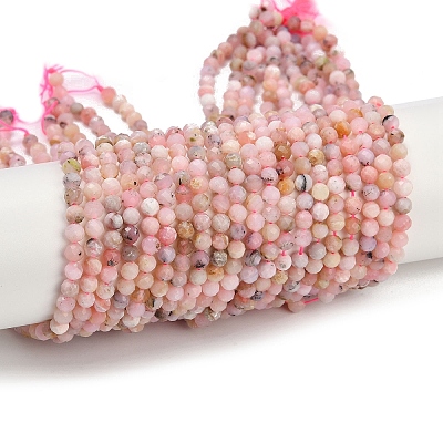 Natural Pink Opal Beads Strands G-M092-D02-02-1