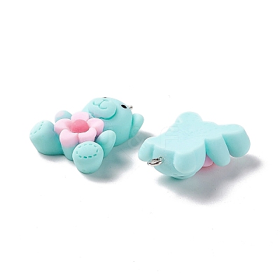 Opaque Resin Pendants X-RESI-G046-03P-1