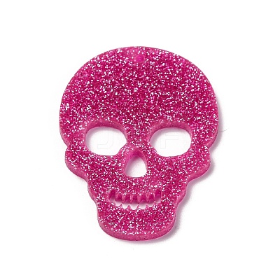 Skull Acrylic Pendants OACR-B027-01-1