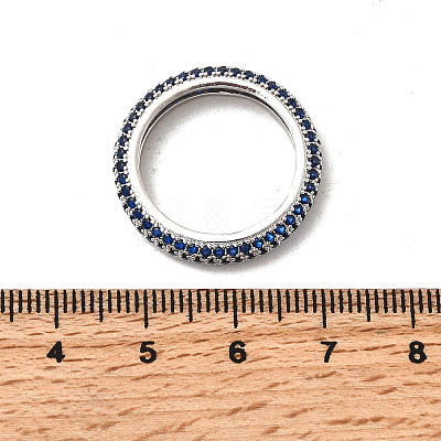 Brass Micro Pave Cubic Zirconia Finger Rings RJEW-P166-10P-1
