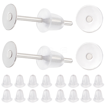 1600Pcs 2 Styles 304 Stainless Steel Flat Round Blank Peg Stud Earring Findings FIND-BBC0003-53B-1
