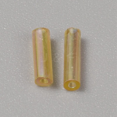 300Pcs Transparent Glass Round Bugle Beads GLAA-WH0015-74J-1
