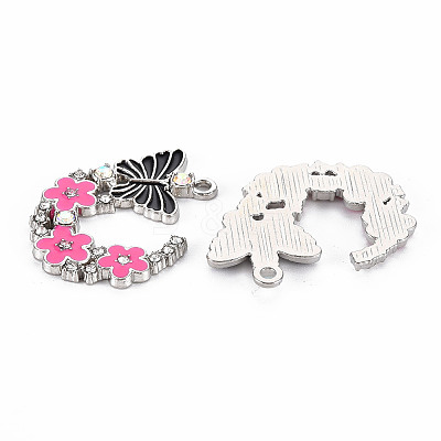 Alloy Rhinestone Pendants PALLOY-N153-06C-RS-1