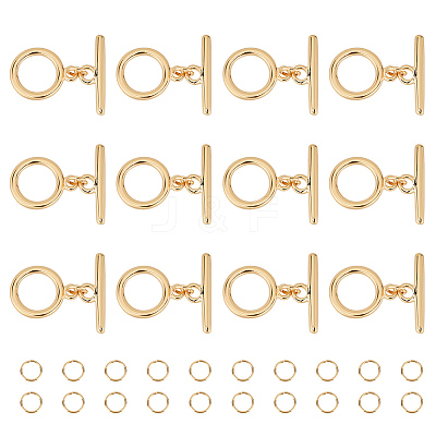 12Pcs Brass Toggle Clasps KK-ME0002-33-1