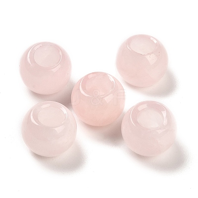 Natural Rose Quartz European Beads G-R488-01G-1