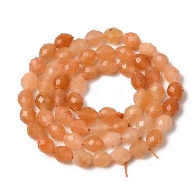 Natural Red Aventurine Beads Strands G-K376-F15-01-1