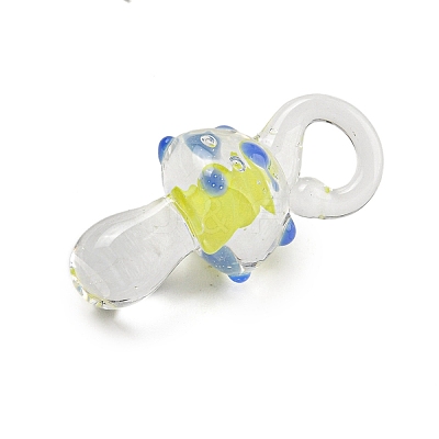 Handmade Lampwork Pendants LAMP-S067-02B-1