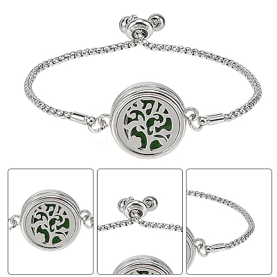 1Pc Stainless Steel Open Cuff Bangles BJEW-SC0001-55B-1