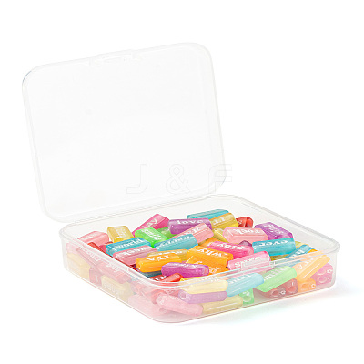 100Pcs Transparent Acrylic Beads DIY-FS0001-31-1