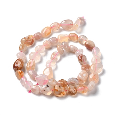 Natural Cherry Blossom Agate Beads Strands G-P497-01A-01-1