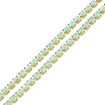 Brass Rhinestone Strass Chains CHC-N017-003B-C01-1