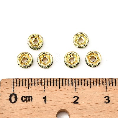 Brass Grade A Rhinestone Spacer Beads RSB035NF-10G-1