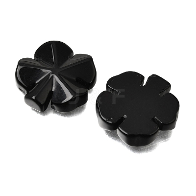 Natural Obsidian Carved Clover Display Decorration GG-CBA6D08-D06-1