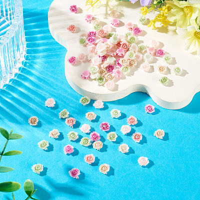 100Pcs Luminous Resin Decoden Cabochons RESI-TA0005-30-1