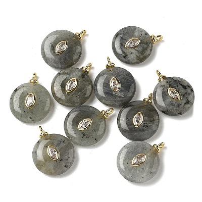 Natural Labradorite Pendants G-H328-08G-B18-1