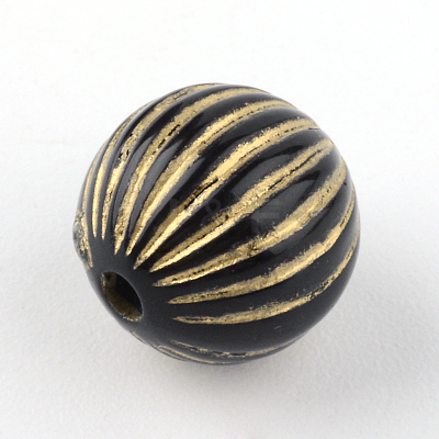 Round Plating Acrylic Beads PACR-Q102-51B-1