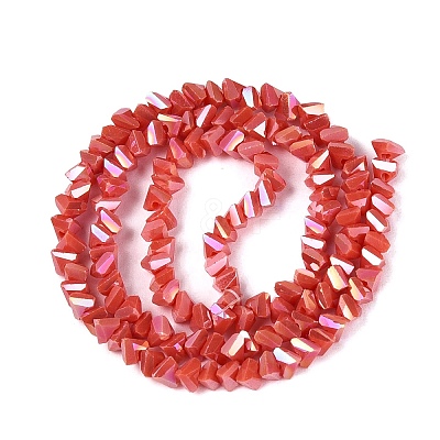 Electroplate Opaque Glass Beads Strands EGLA-Q139-01A-C09-1