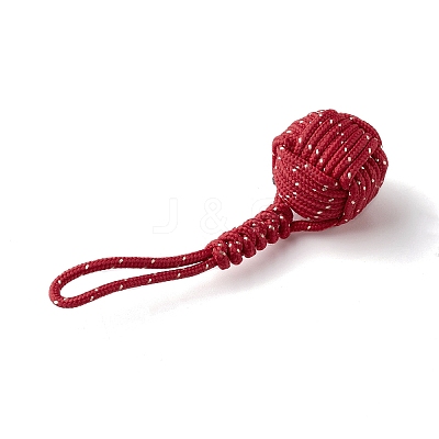 Polyester Ball Pendant Decoration HJEW-XCP0001-03-1