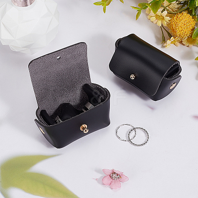 PU Imitation Leather Wedding Ring Pouch ABAG-WH0045-10A-1