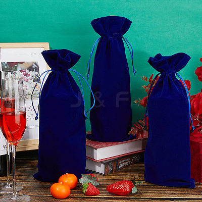 4Pcs Velvet Wine Bottle Packing Pouches ABAG-BBC0001-13A-1