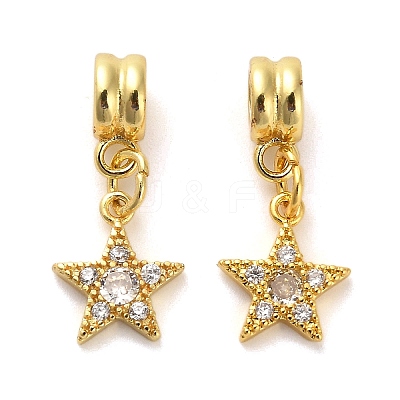 Rack Plating Brass Micro Pave Cubic Zirconia Charms KK-S398-05B-1
