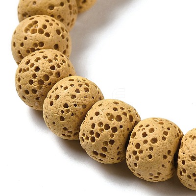 Natural Lava Rock Dyed Beads Strands G-Z036-B01-08-1