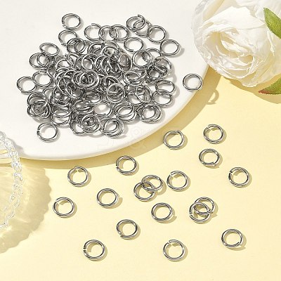 Tarnish Resistant 304 Stainless Steel Open Jump Rings X-STAS-R065-43-1