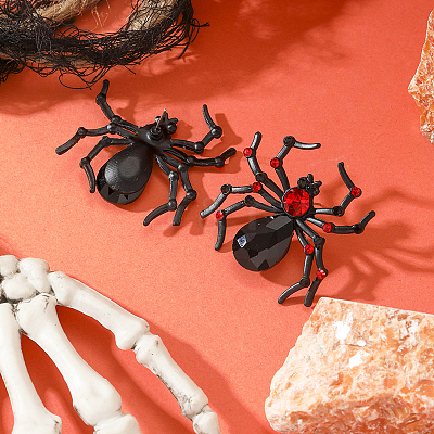 Halloween Alloy Spider Stud Earrings TZ9761-1