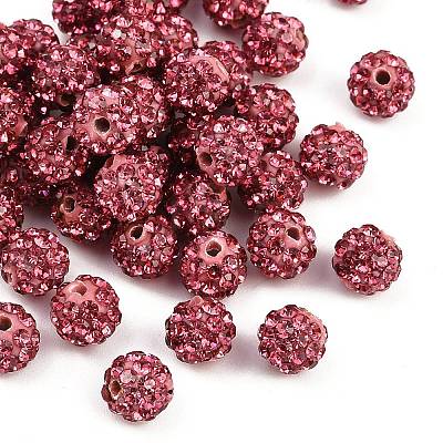 Polymer Clay Rhinestone Beads RB-H284-6MM-209-1