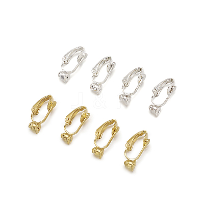 Brass Clip-on Earring Converters Findings KK-TA0007-21-1