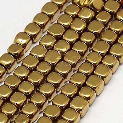 Electroplate Non-magnetic Synthetic Hematite Beads Strands G-J172-2x2mm-07-1