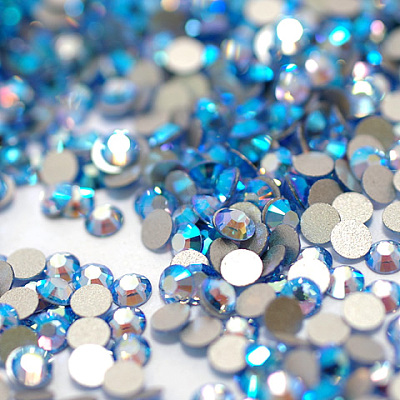 Glass Flat Back Rhinestone RGLA-C002-SS12-211AB-1