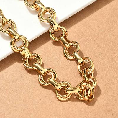 304 Stainless Steel Rolo Chain Bracelets for Women BJEW-S176-01G-A-1