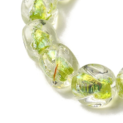 Handmade Foil Lampwork Beads Strands FOIL-C002-01H-1