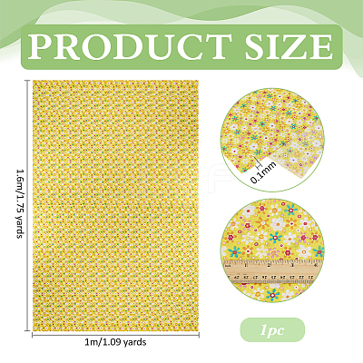 Flower Pattern Cotton Fabric DIY-WH0591-275A-1