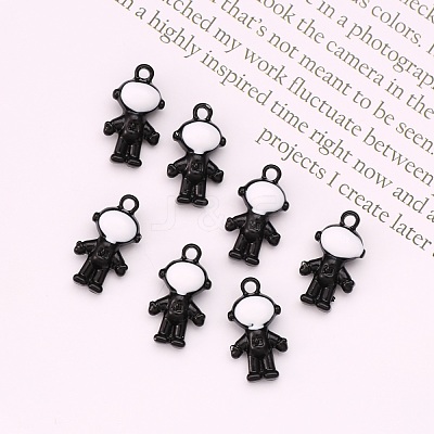 Baking Paint Alloy Pendants PALLOY-R136-02-1