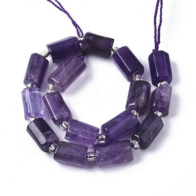 Natural Amethyst Beads Strands G-S345-8x11-004-1